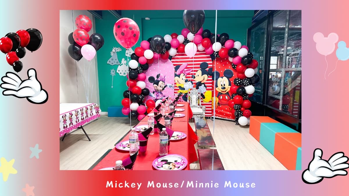 Mickey Mouse & Minnie Mouse birthday party theme