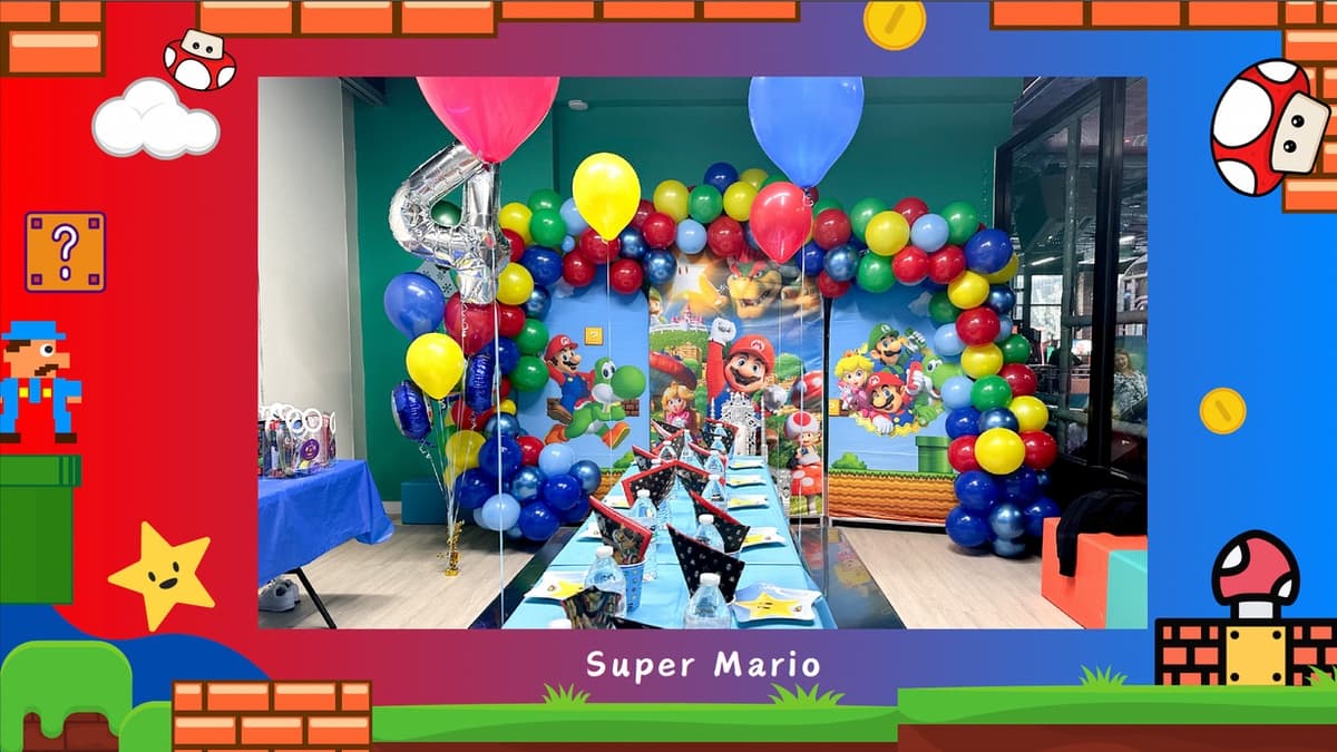 Super Mario birthday party theme