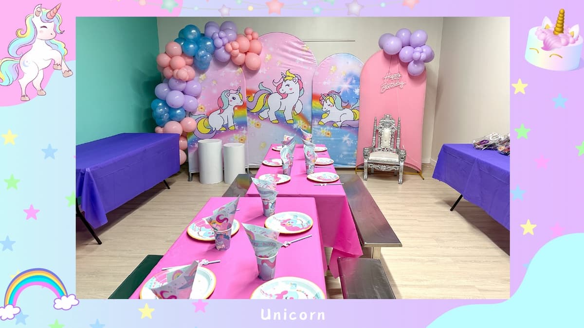 Unicorn birthday party theme
