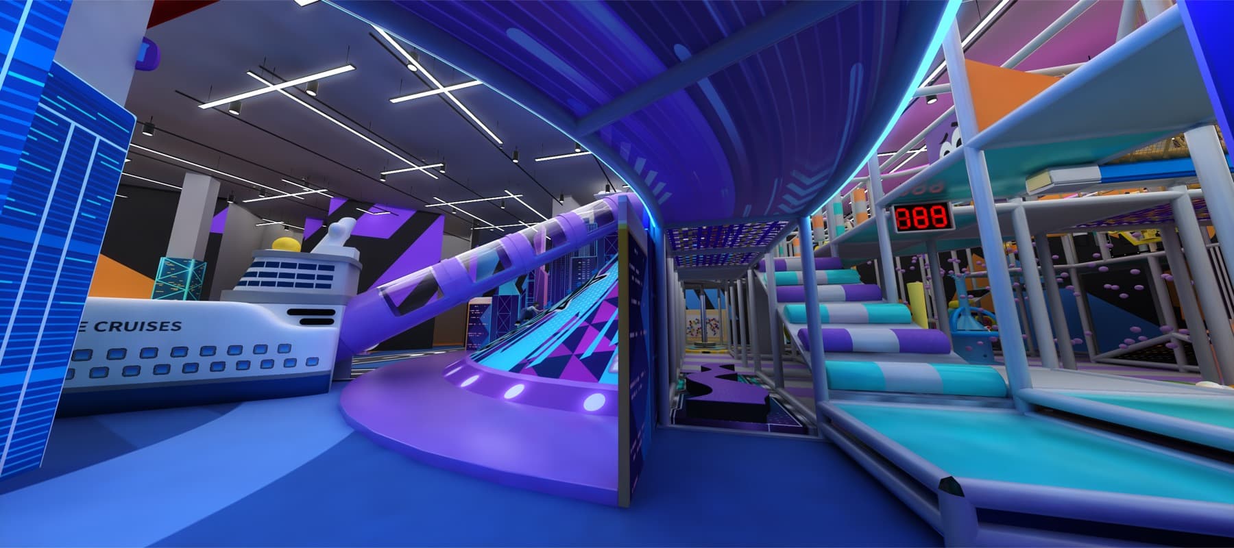 Ball pit obstacle course tunnels and slides at 912 Playground